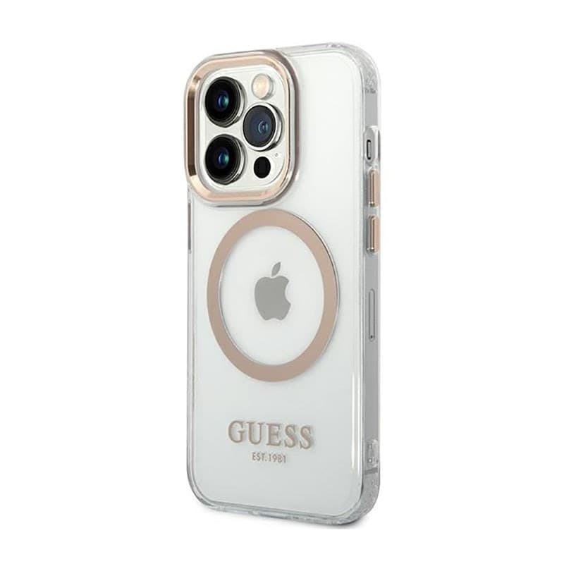 Guess Metal Outline MagSafe - Case for iPhone 14 Pro (Clear) - 2