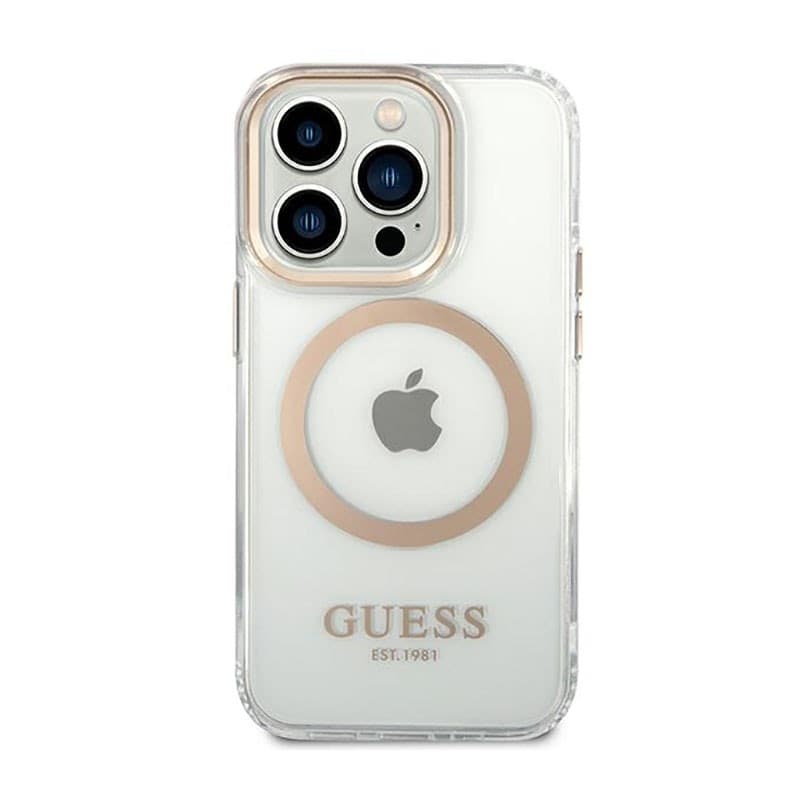 Guess Metal Outline MagSafe - Case for iPhone 14 Pro (Clear) - 3
