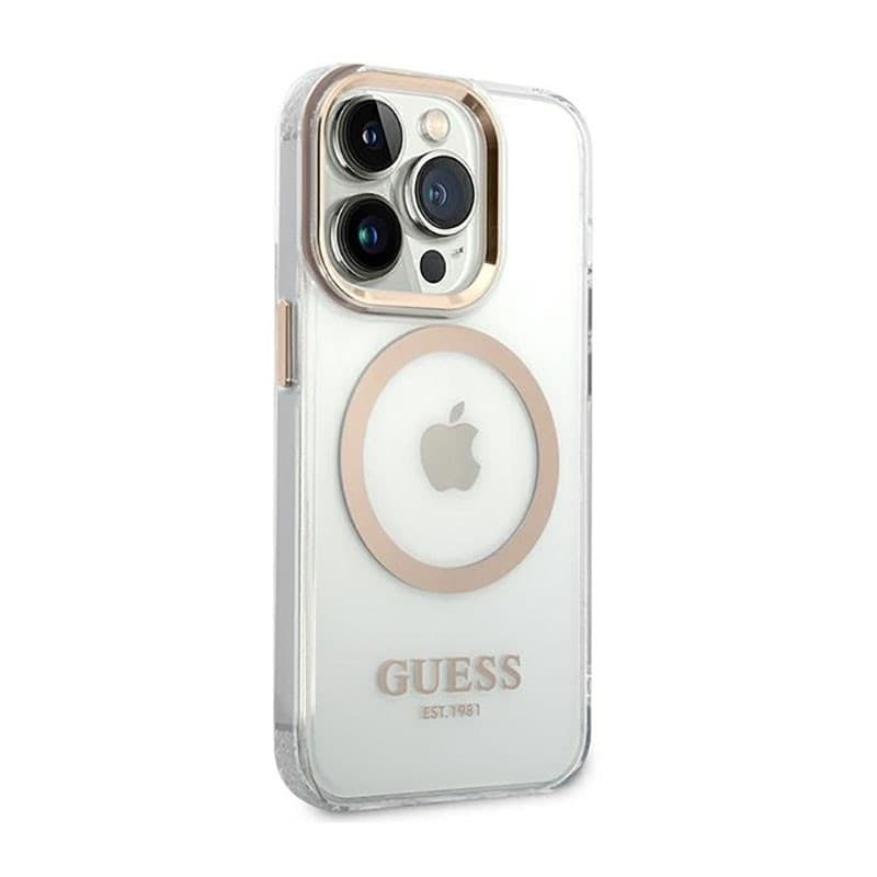 Guess Metal Outline MagSafe - Case for iPhone 14 Pro (Clear) - 4