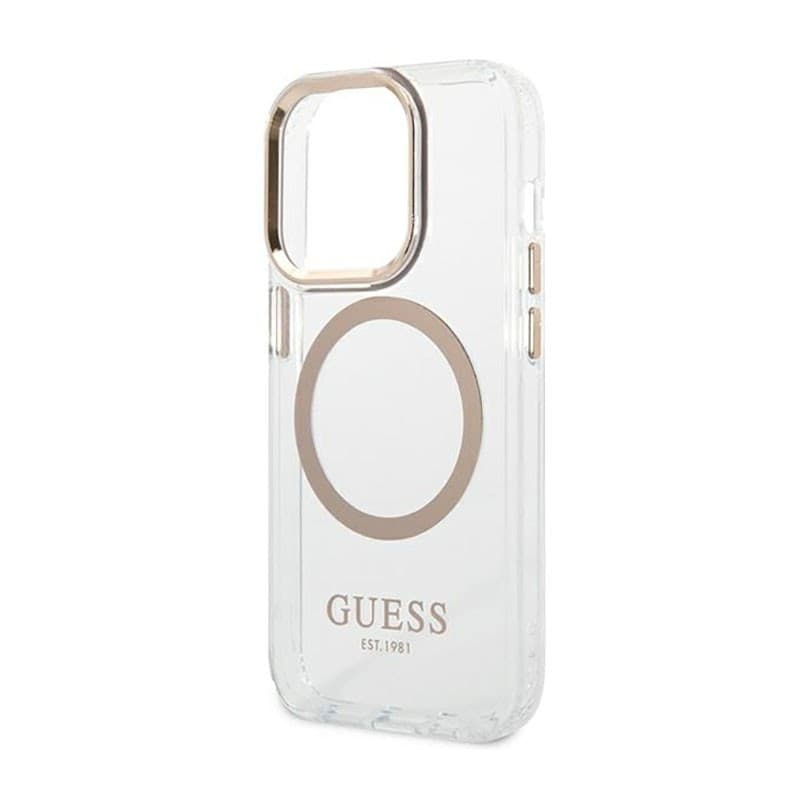 Guess Metal Outline MagSafe - Case for iPhone 14 Pro (Clear) - 6