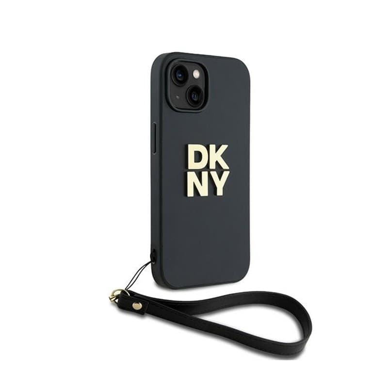 DKNY Wrist Strap Stock Logo - Case for iPhone 15 Plus (Black) - 3