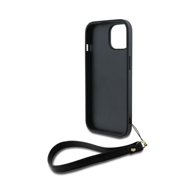 DKNY Wrist Strap Stock Logo - Case for iPhone 15 Plus (Black) - 4