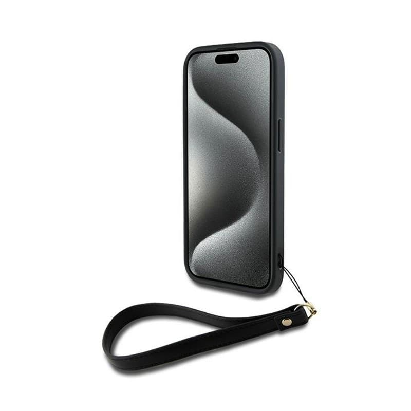 DKNY Wrist Strap Stock Logo - Case for iPhone 15 Plus (Black) - 6