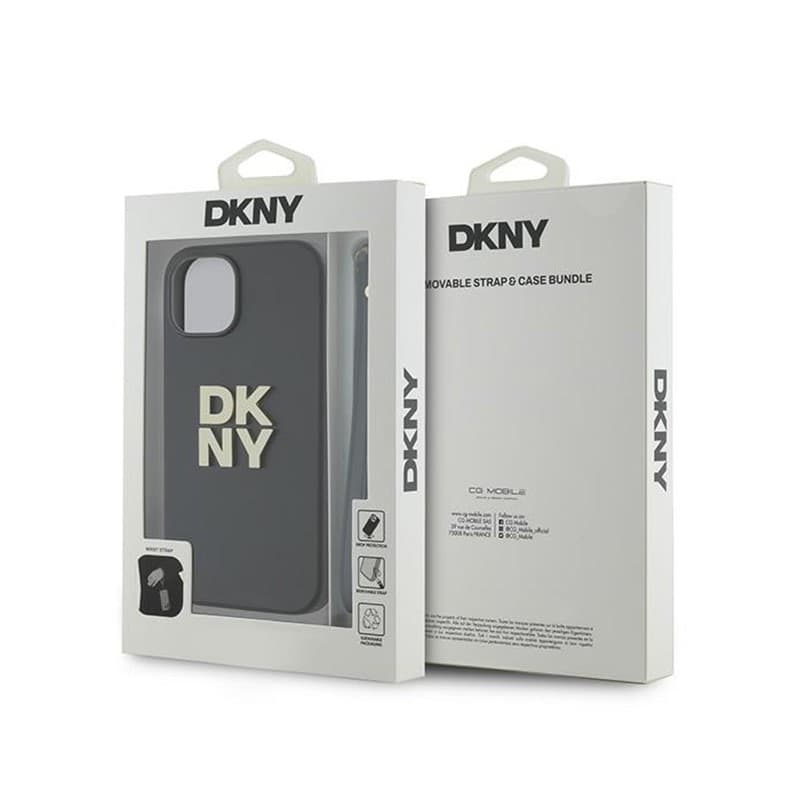 DKNY Wrist Strap Stock Logo - Case for iPhone 15 Plus (Black) - 7