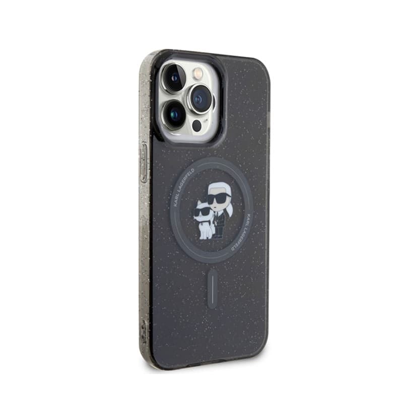 Karl Lagerfeld Karl & Choupette Glitter Magsafe - Case for iPhone 15 Pro Max (Black) - 4