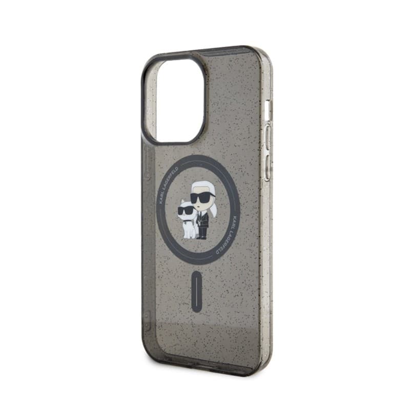 Karl Lagerfeld Karl & Choupette Glitter Magsafe - Case for iPhone 15 Pro Max (Black) - 6