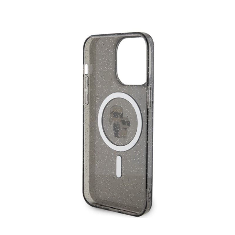Karl Lagerfeld Karl & Choupette Glitter Magsafe - Case for iPhone 15 Pro Max (Black) - 7