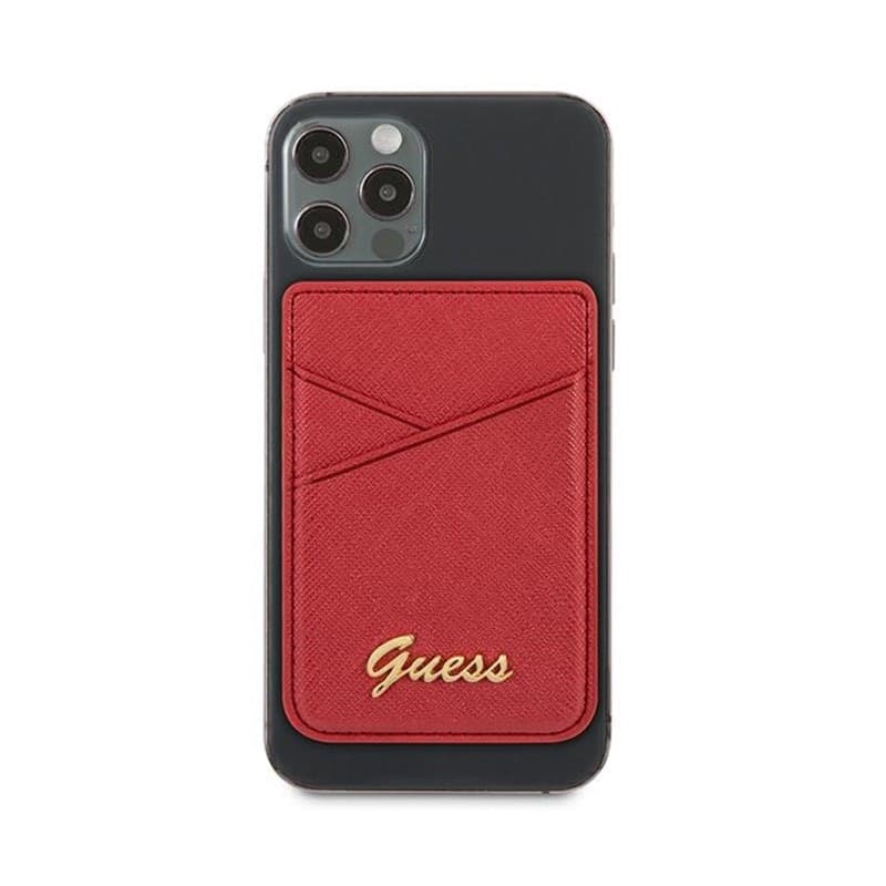Guess Wallet Card Slot MagSafe Saffiano - Magnetic Wallet (red) - 2