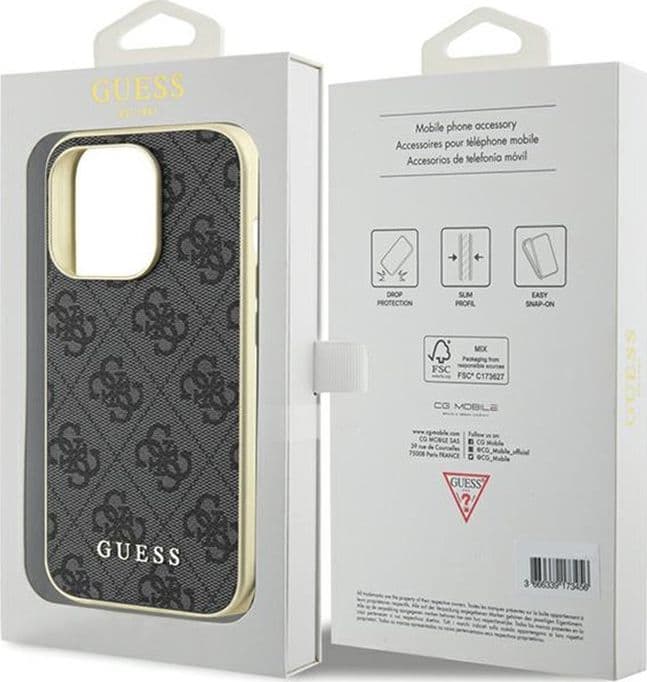 Guess 4G Charms Collection - iPhone 15 Pro Case (grey) - 8