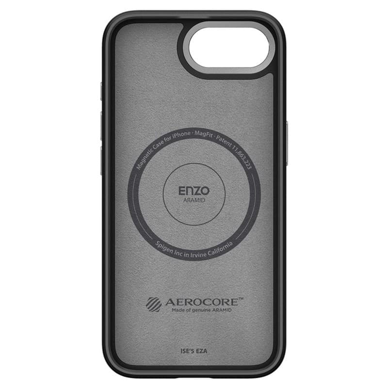 Spigen Enzo Aramid Mag MagSafe - Custodia per iPhone 17e / 16e (Nero) - 3
