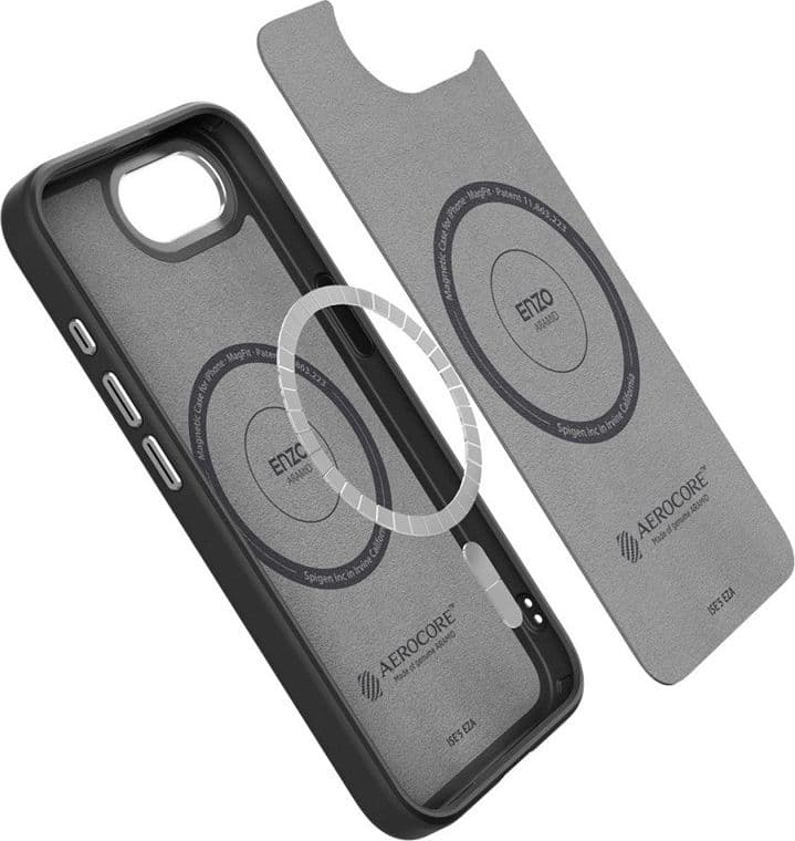 Spigen Enzo Aramid Mag MagSafe - Custodia per iPhone 17e / 16e (Nero) - 10