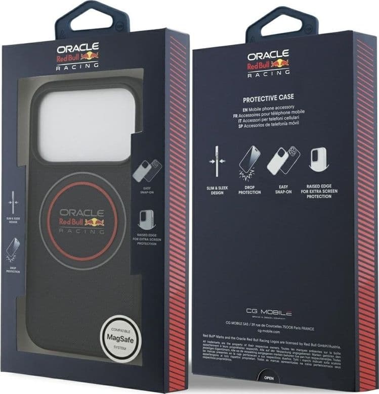 Custodia MagSafe con logo Red Bull Meshed e anello rosso per iPhone 17 Pro (blu navy) - 8