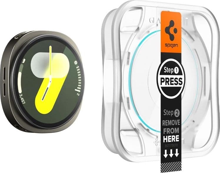 Spigen GLAS.TR EZ FIT 2-Pack - Tempered Glass for Samsung Galaxy Watch 8 44 mm (2 pcs) - 4