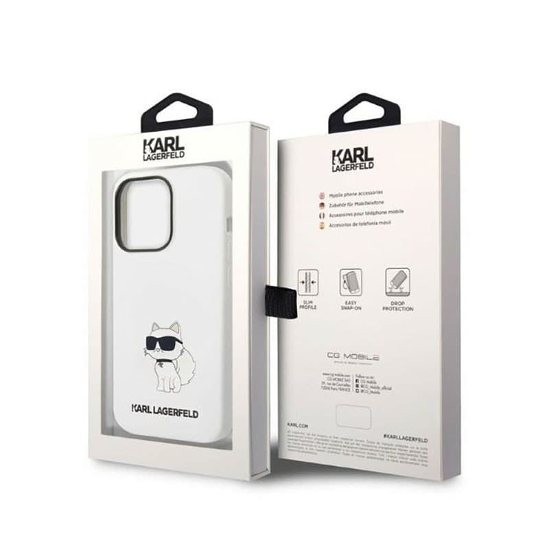 Karl Lagerfeld Silicone NFT Choupette - Case for iPhone 14 Pro (White) - 8