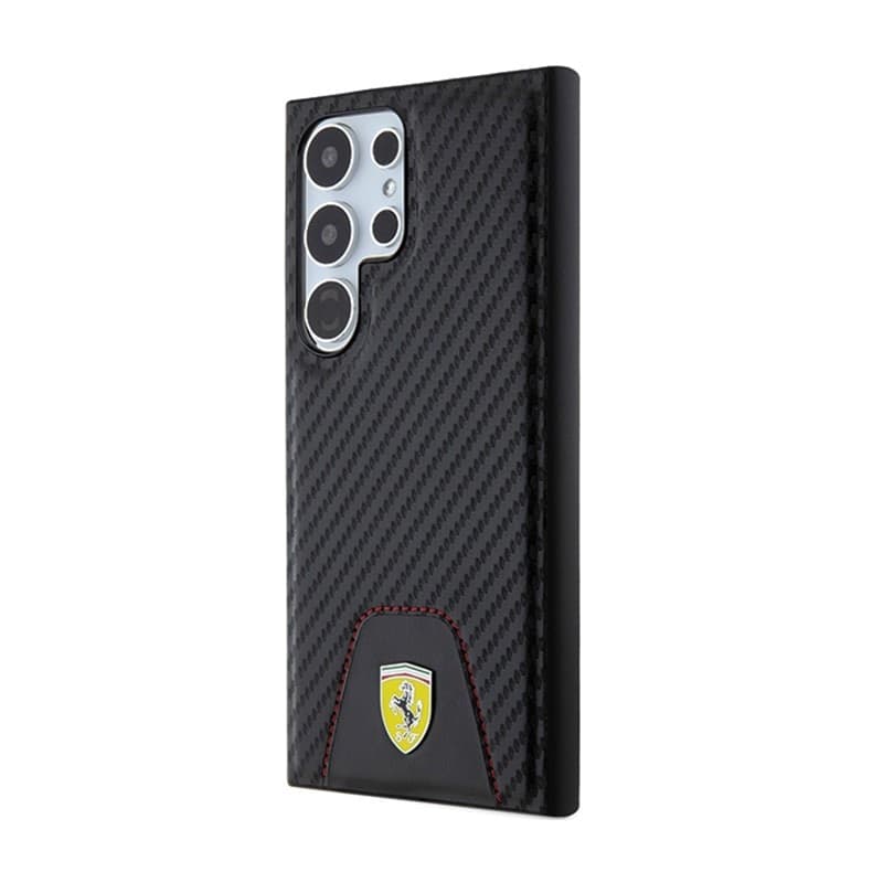 Ferrari Carbon Stitched Bottom - Case for Samsung Galaxy S24 Ultra (black) - 2