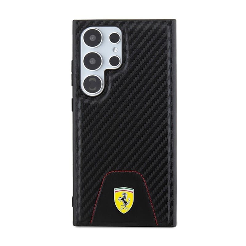 Ferrari Carbon Stitched Bottom - Case for Samsung Galaxy S24 Ultra (black) - 3