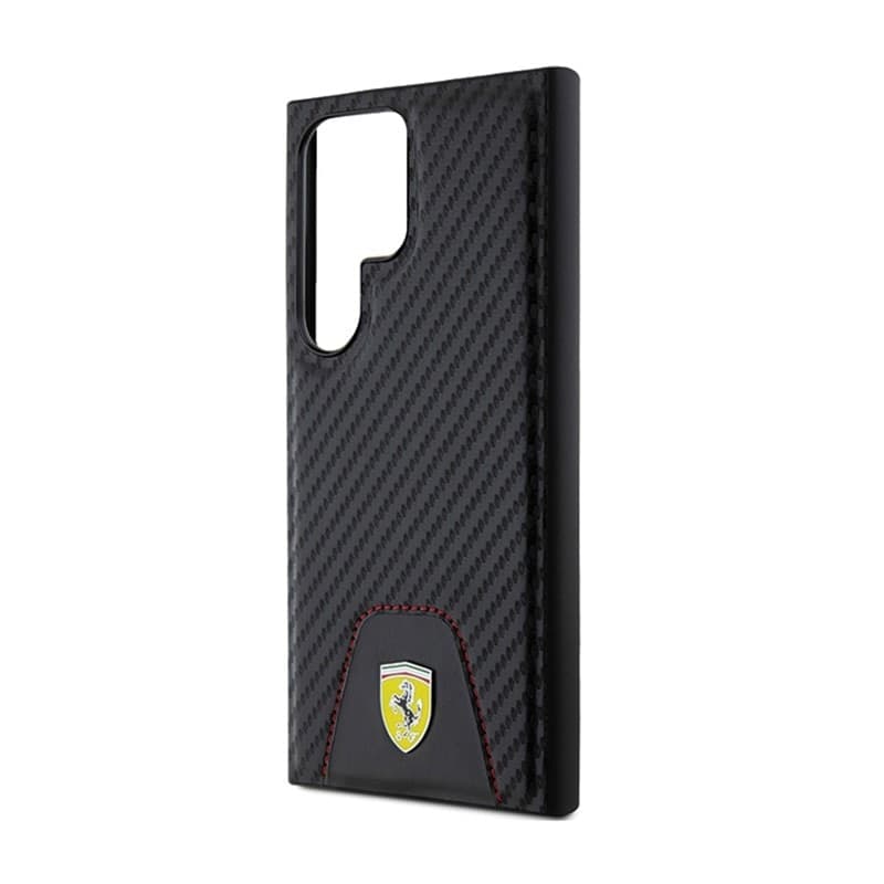 Ferrari Carbon Stitched Bottom - Case for Samsung Galaxy S24 Ultra (black) - 6