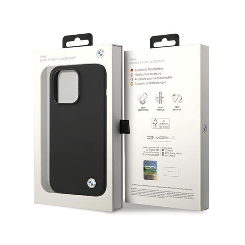 BMW Silicone Metal Logo - Case for iPhone 15 Pro (Black) - 8