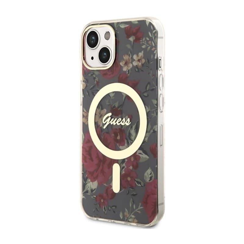 Guess Flower MagSafe - Case for iPhone 14 Plus (Green) - 2