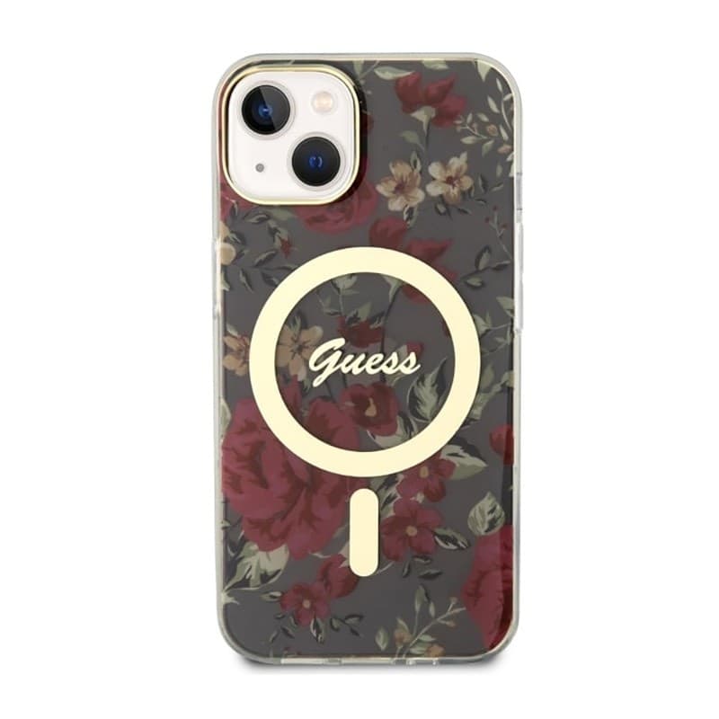 Guess Flower MagSafe - Case for iPhone 14 Plus (Green) - 3