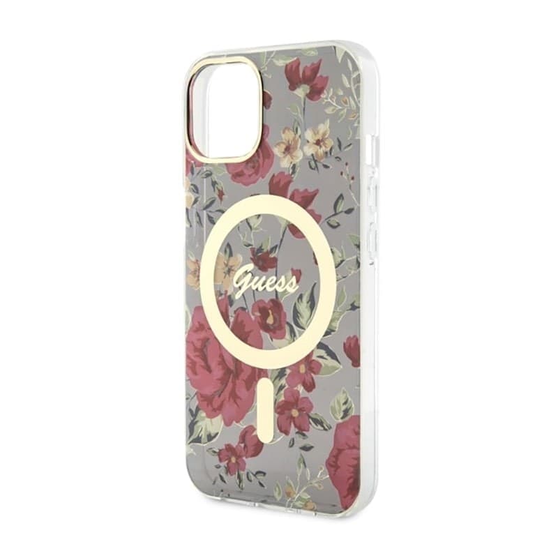 Guess Flower MagSafe - Case for iPhone 14 Plus (Green) - 6