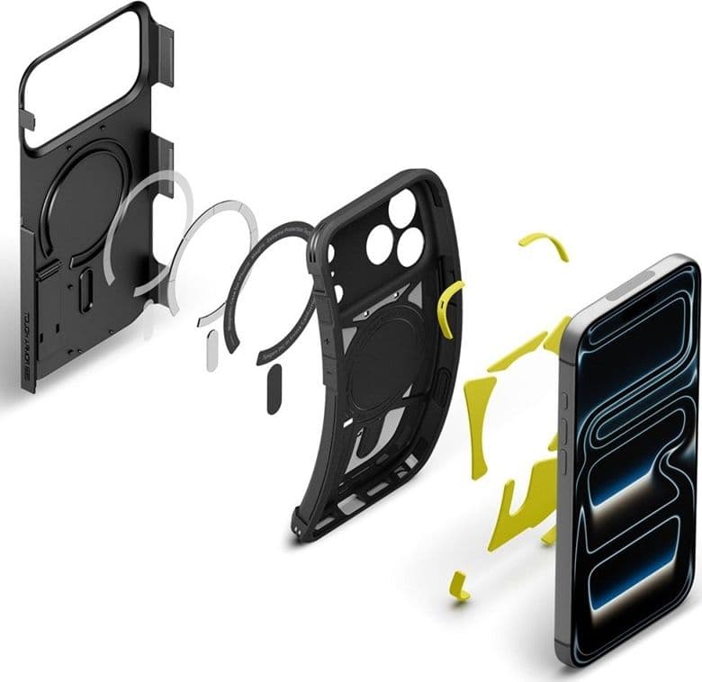 Spigen Tough Armor T Mag MagSafe - Custodia per iPhone 18 Pro Max / 17 Pro Max (Nero) - 7