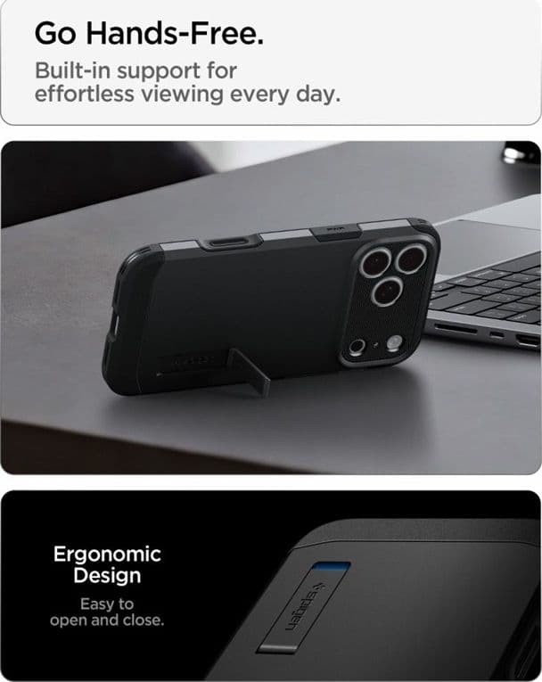 Spigen Tough Armor T Mag MagSafe - Custodia per iPhone 18 Pro Max / 17 Pro Max (Nero) - 9