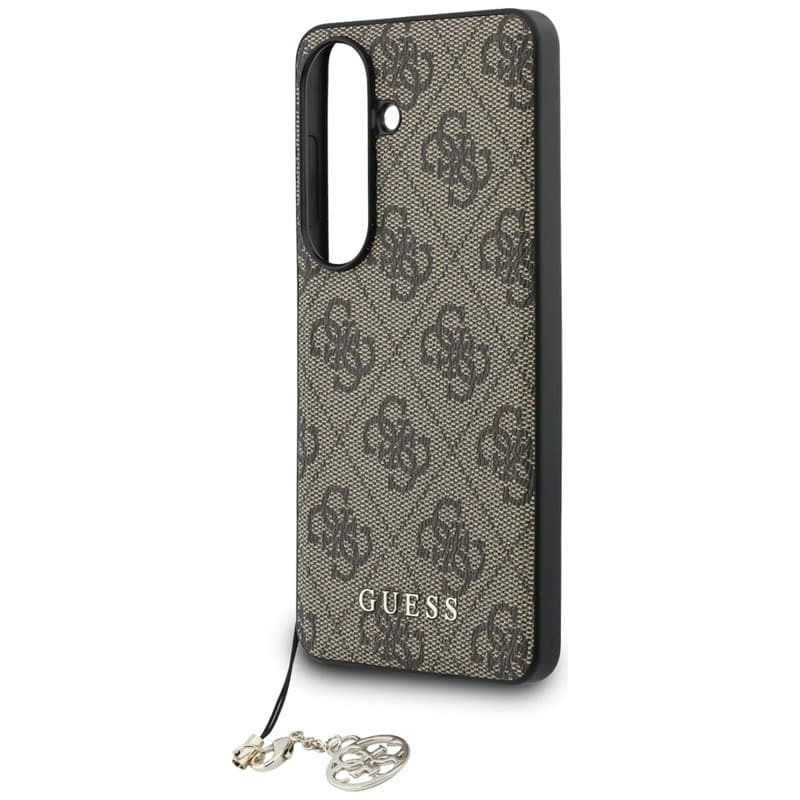 Guess 4G Classic Logo Charm MagSafe - Custodia per Samsung Galaxy S26 (marrone) - 5