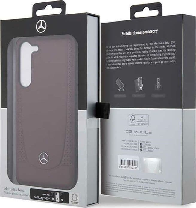 Mercedes Leather Urban Line - Case for Samsung Galaxy S23+ (Red) - 8
