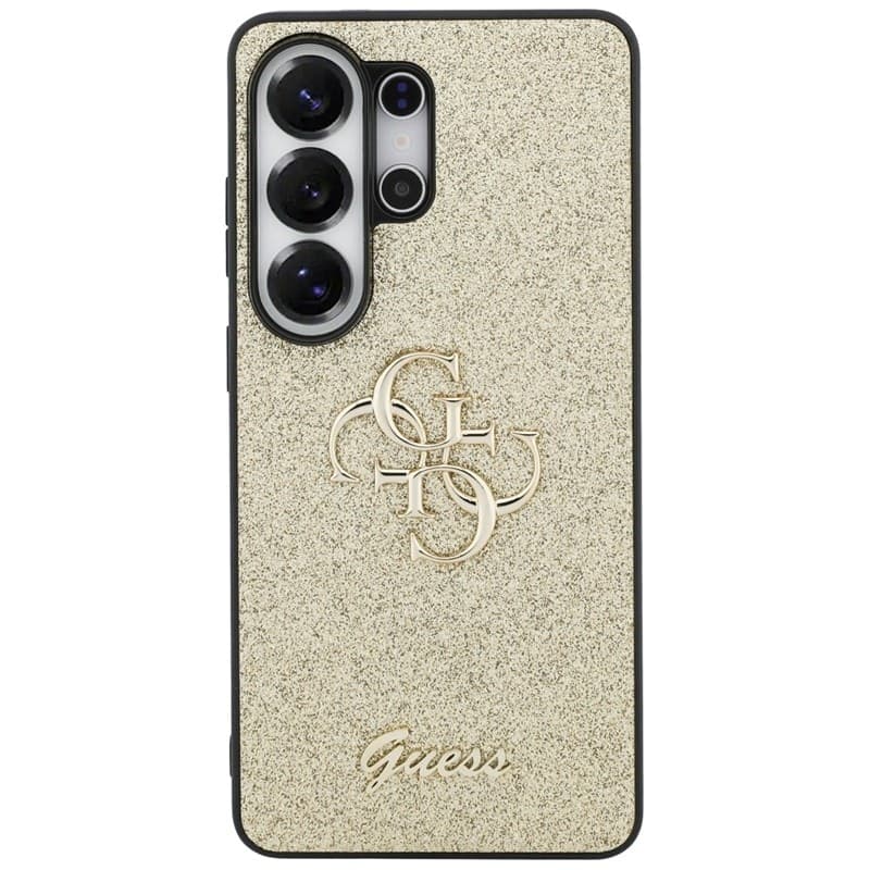 Guess Fixed Glitter Big 4G Metal Logo - Custodia per Samsung Galaxy S26 Ultra (Oro) - 3