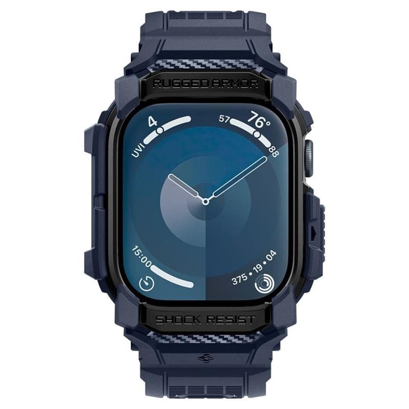 Spigen Rugged Armor Pro - Strap with Case for Apple Watch 10 46 mm (Navy Blue) - 4