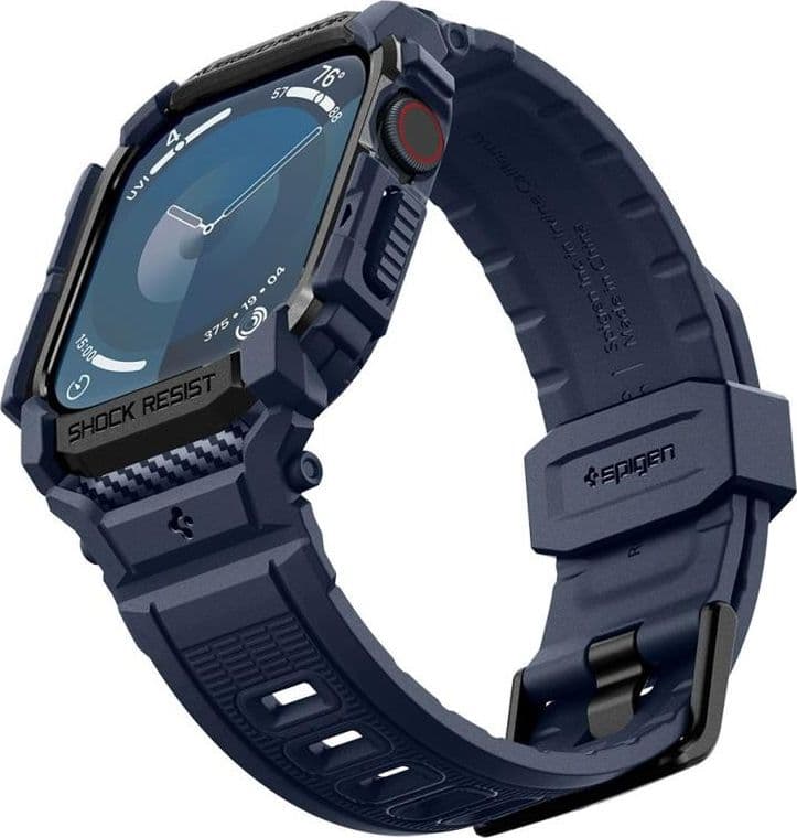 Spigen Rugged Armor Pro - Strap with Case for Apple Watch 10 46 mm (Navy Blue) - 5