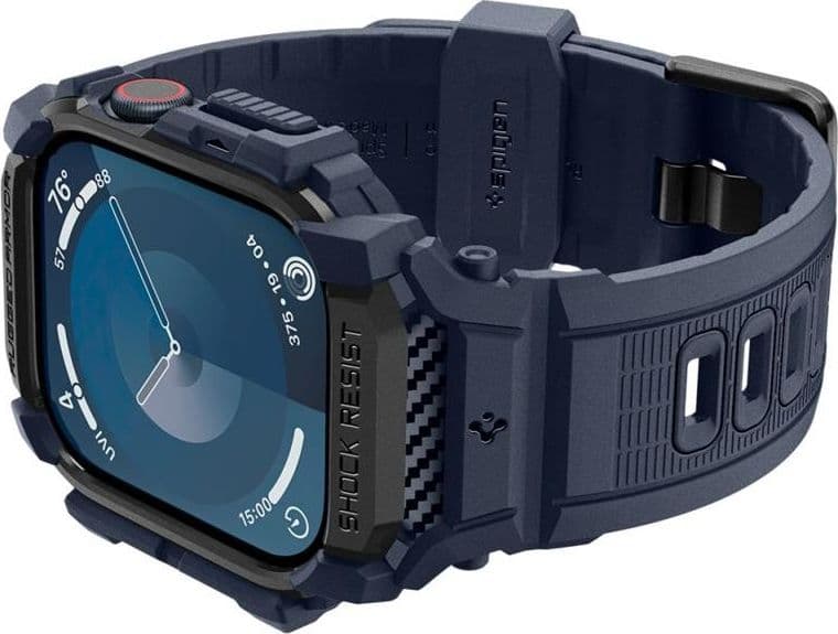 Spigen Rugged Armor Pro - Strap with Case for Apple Watch 10 46 mm (Navy Blue) - 6