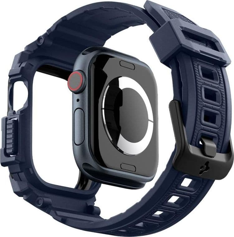 Spigen Rugged Armor Pro - Strap with Case for Apple Watch 10 46 mm (Navy Blue) - 7