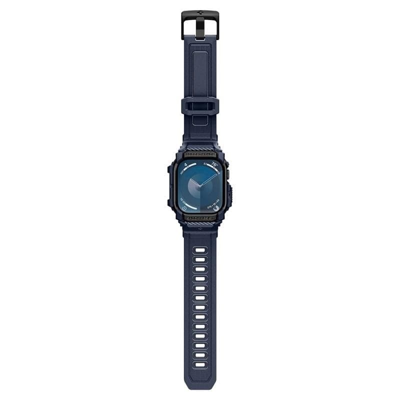 Spigen Rugged Armor Pro - Strap with Case for Apple Watch 10 46 mm (Navy Blue) - 8