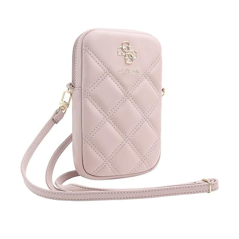 Guess Zip Quilted 4G - Phone bag (pink) - 3