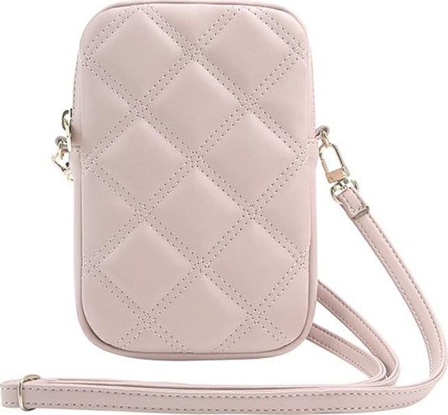 Guess Zip Quilted 4G - Phone bag (pink) - 4