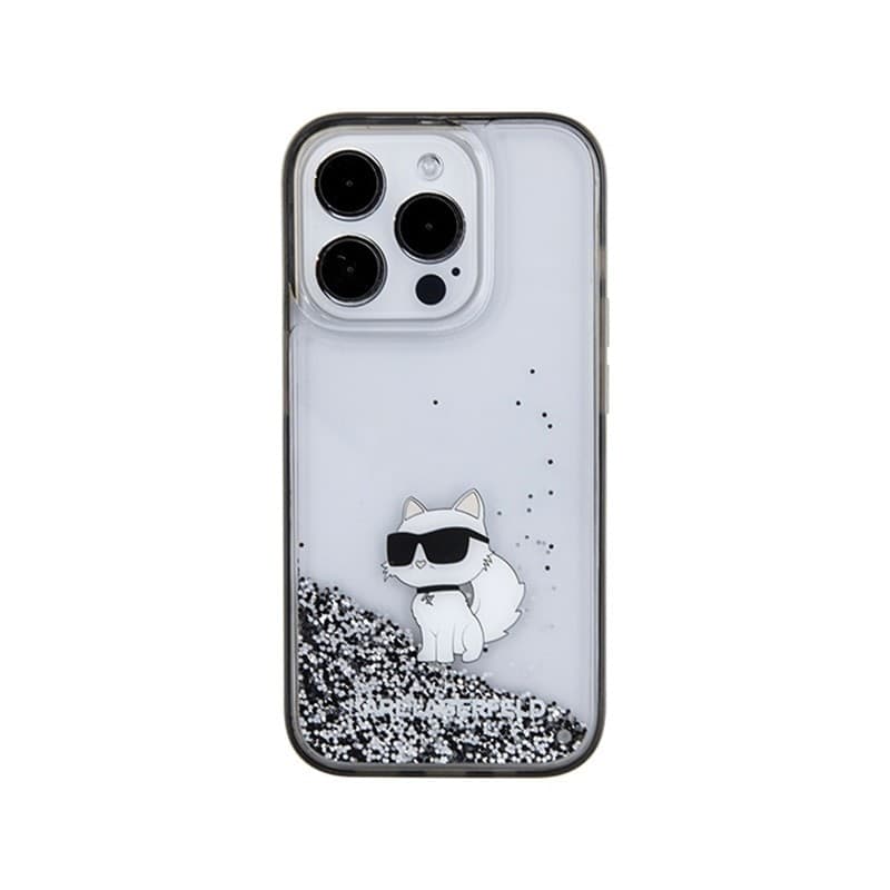 Karl Lagerfeld Liquid Glitter Choupette - iPhone 15 Pro Max Case (Transparent) - 3