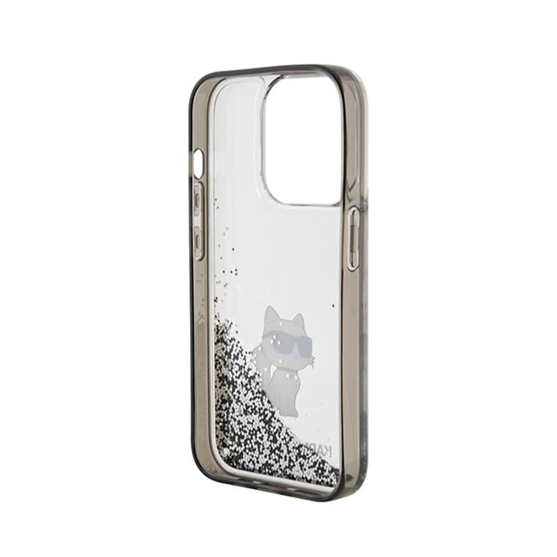 Karl Lagerfeld Liquid Glitter Choupette - iPhone 15 Pro Max Case (Transparent) - 7