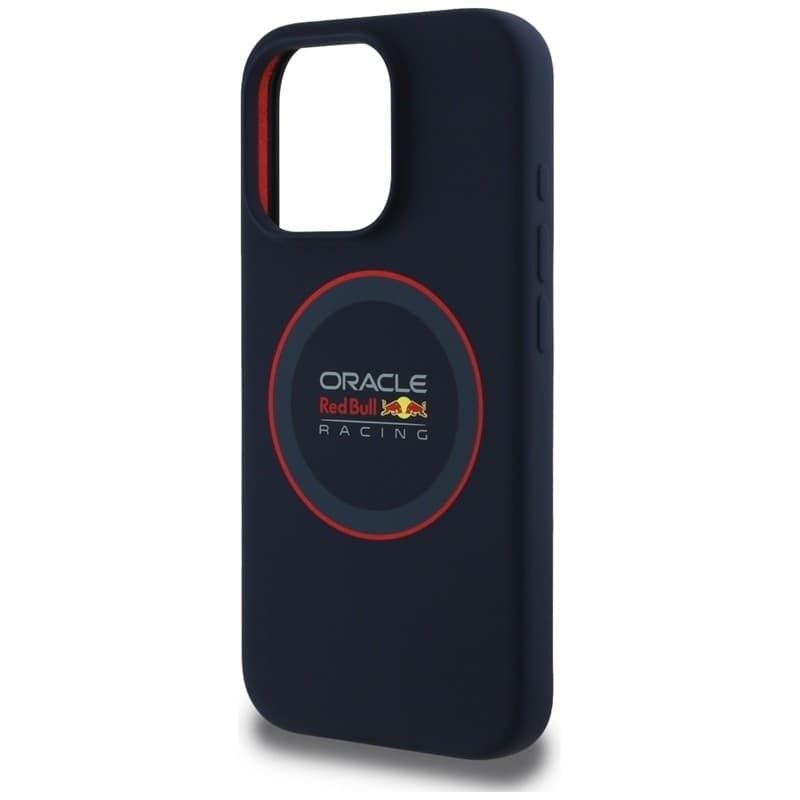 Custodia MagSafe in silicone con anello rosso Red Bull per iPhone 16 Pro Max (blu navy) - 6