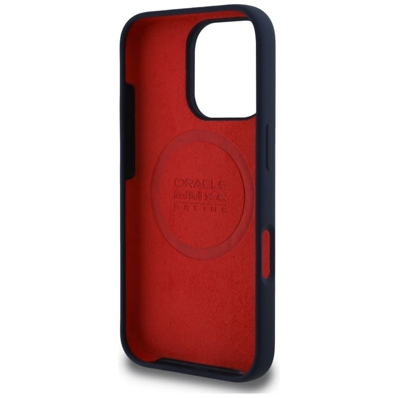 Custodia MagSafe in silicone con anello rosso Red Bull per iPhone 16 Pro Max (blu navy) - 7