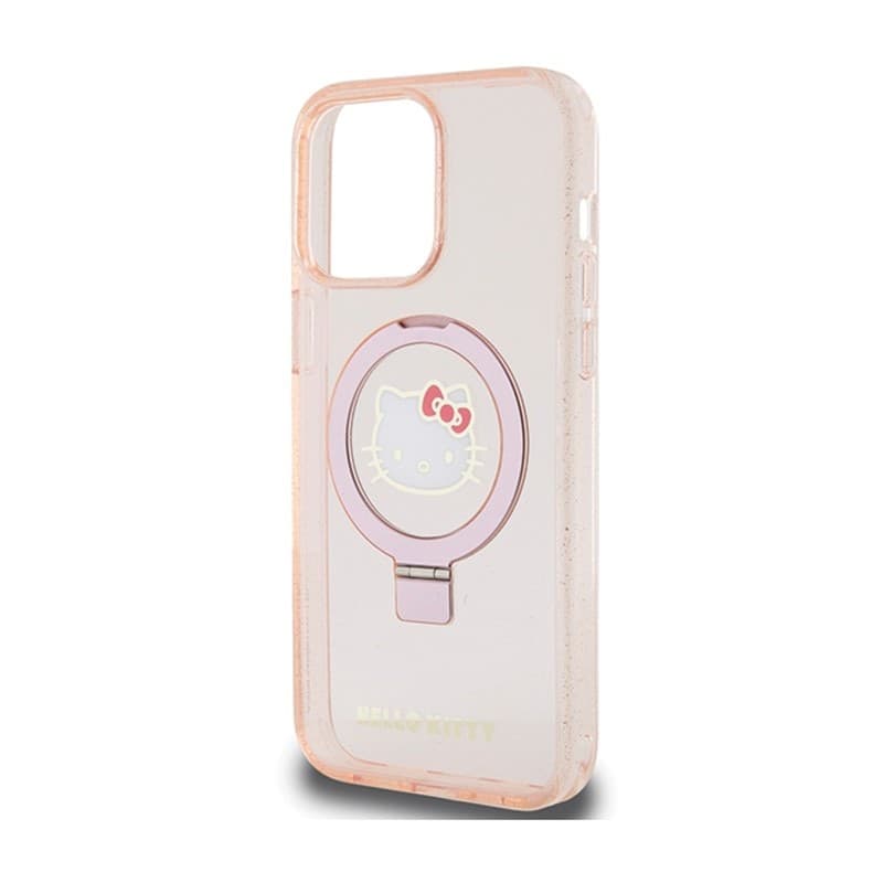 Hello Kitty Ring Stand Glitter Electrop Logo MagSafe - Case iPhone 15 Pro Max (pink) - 6