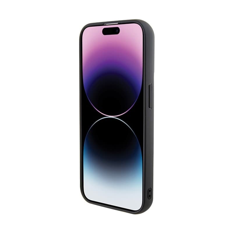 Karl Lagerfeld Gripstand Saffiano Karl & Choupette Pins - iPhone 14 Pro Case (Black) - 5