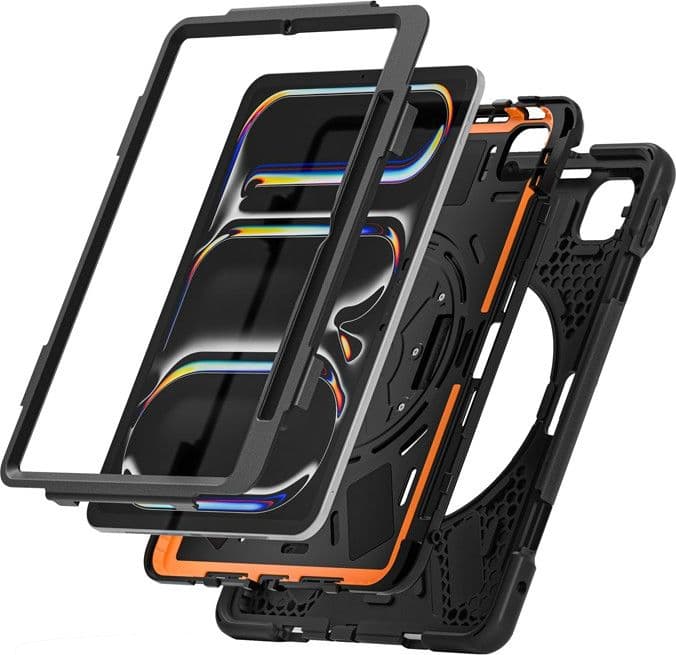 Crong Defender Plus – Custodia rinforzata per iPad Pro 11" M5 (2025) / M4 (2024) (Nero) - 10