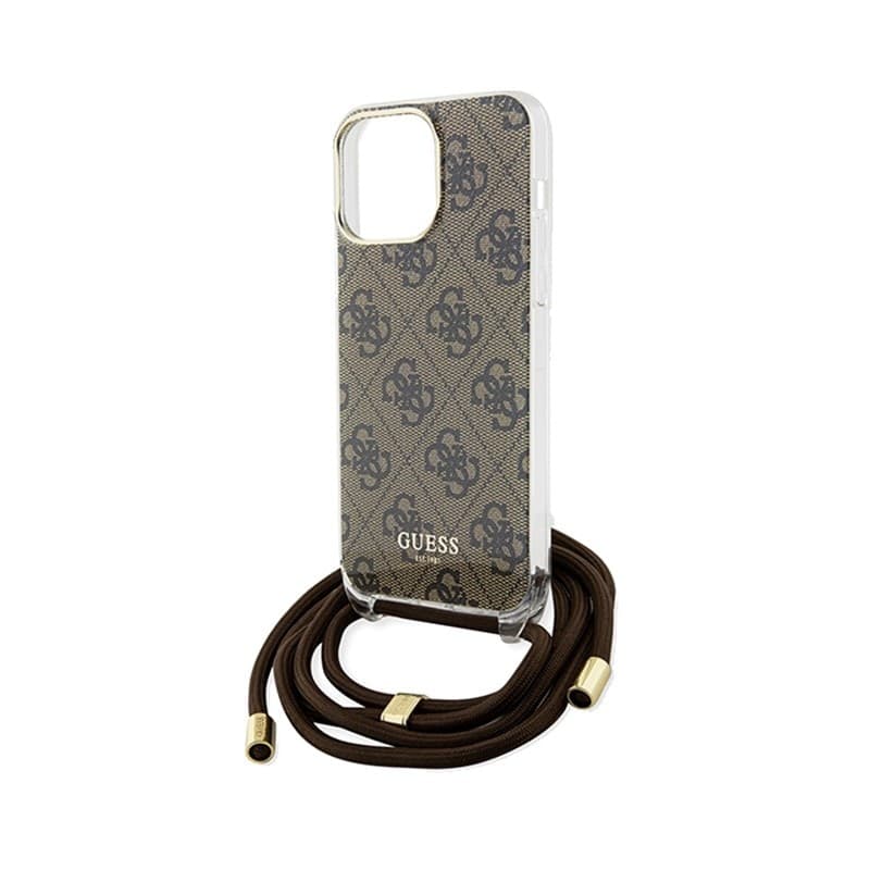 Guess Crossbody Cord 4G Print - iPhone 15 Pro Max Case (brown) - 5