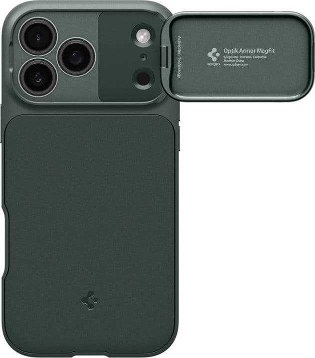 Spigen Optik Armor Mag MagSafe - Custodia per iPhone 17 Pro Max (Verde Abisso) - 2