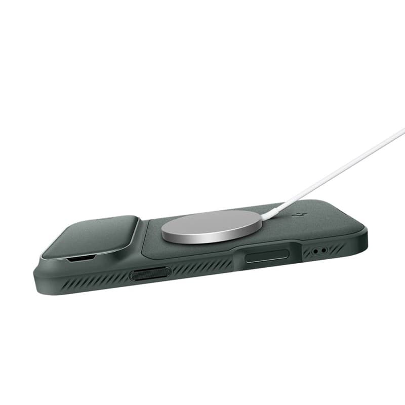 Spigen Optik Armor Mag MagSafe - Custodia per iPhone 17 Pro Max (Verde Abisso) - 7