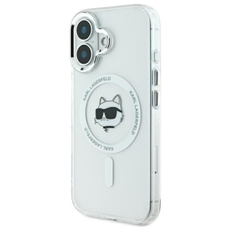 Karl Lagerfeld IML Metal Choupette Head MagSafe - Case for iPhone 16 Plus (white) - 2