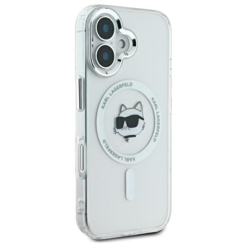 Karl Lagerfeld IML Metal Choupette Head MagSafe - Case for iPhone 16 Plus (white) - 4