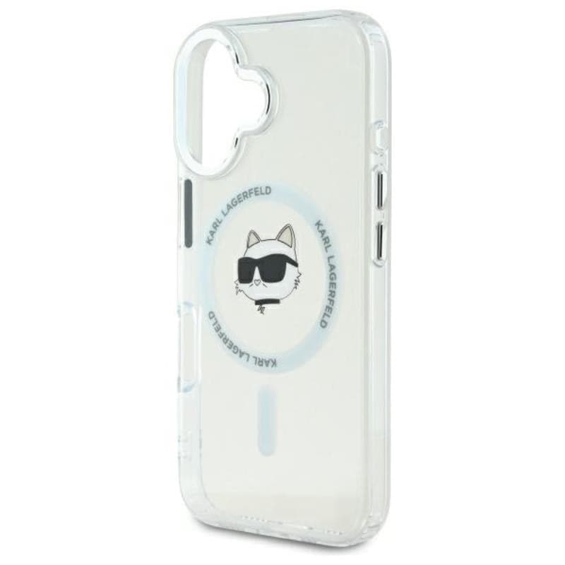 Karl Lagerfeld IML Metal Choupette Head MagSafe - Case for iPhone 16 Plus (white) - 6